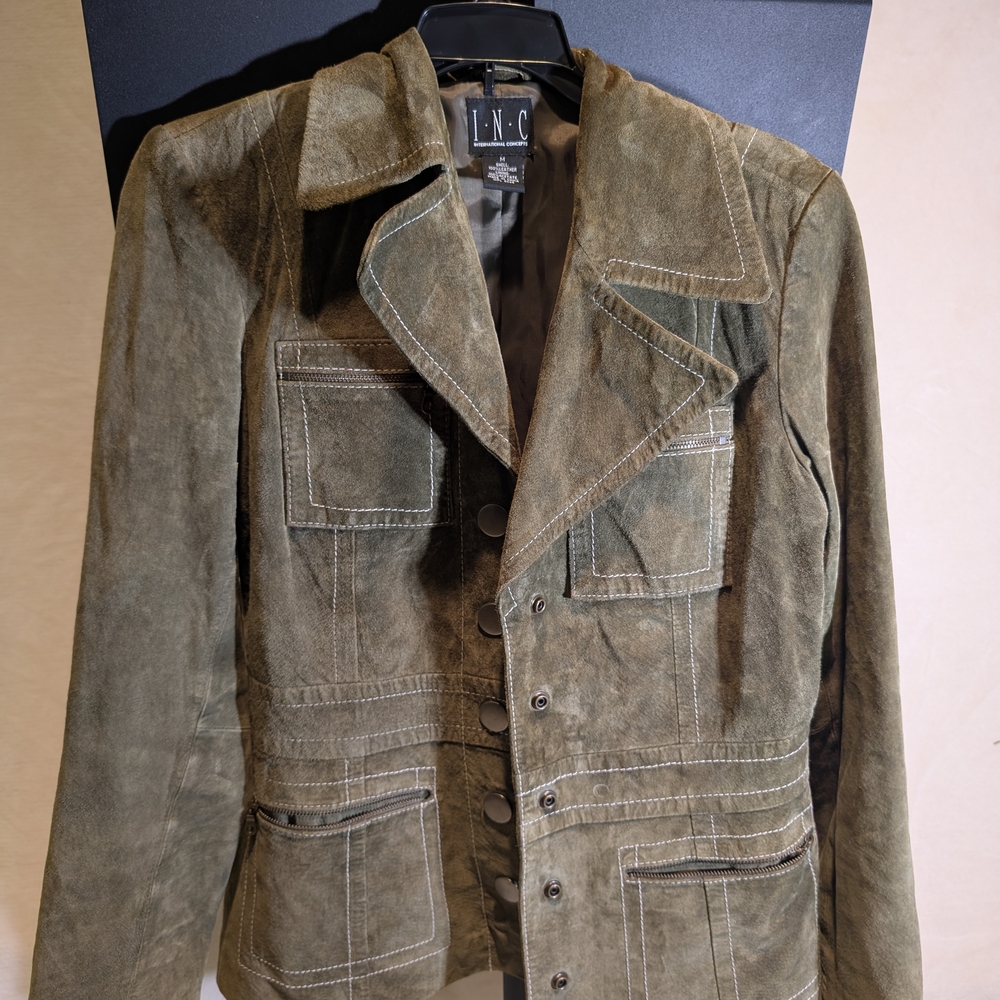 Women's Olive Suede Jacket